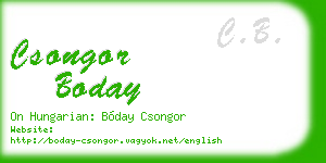 csongor boday business card